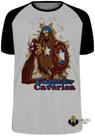 Camiseta Infantil até Plus Size Capitao Caverna America Caverica Heroi