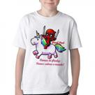 Camiseta Infantil até Plus Size Dead Pool E Unicornio