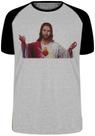 Camiseta Infantil até Plus Size Jesus Cristo Deus Coracao Bracos Abertos