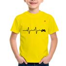 Camiseta Infantil Batimentos Cardíacos Gamer - Foca na Moda