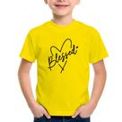 Camiseta Infantil Blessed Heart - Foca na Moda