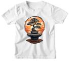 Camiseta Infantil Bonsai magico Japao sunset