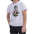 Camiseta Infantil Borboletas em lâmpada