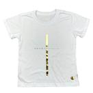 Camiseta Infantil Branca Jesus Cristo cruz dourada Algodão Penteado Premium Camiseta Infantil Branca Jesus Cristo cruz dourada Algodão Penteado Premium
