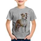 Camiseta Infantil Cachorro Pitbull - Foca na Moda