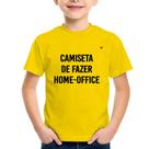Camiseta Infantil Camiseta de fazer home-office - Foca na Moda