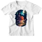 Camiseta Infantil Casa cogumelo dos duendes Camiseta Infantil Casa cogumelo dos duendes