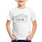 Camiseta Infantil Cat Dad - Foca na Moda