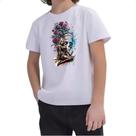 Camiseta Infantil Catrina Rosas Splash Art