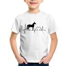 Camiseta Infantil Cavalo Batimentos Cardíacos - Foca na Moda