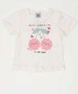 Camiseta Infantil Cerejas Manga Curta Marisa Tam 1 a 3-80138