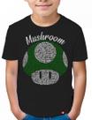 Camiseta Infantil Cogumelo Mário Verde