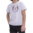Camiseta Infantil Coracao Esqueletos Camiseta Infantil Coracao Esqueletos