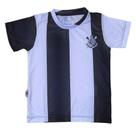 Camiseta Infantil Corinthians Jogo II Listrada Escudo Preto