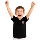 Camiseta Infantil Corinthians Preta Gola V Oficial