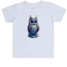 Camiseta Infantil Coruja Fantasy Art Neon