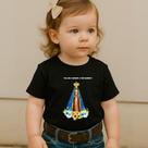 Camiseta Infantil Country Estampa Dai Nos A Benção Nossa Senhora Aparecida Manga Curta 100 % Algodão