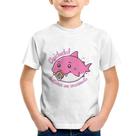 Camiseta Infantil Cuidado! Dentinhos em crescimento (Rosa) - Foca na Moda
