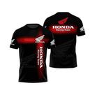 Camiseta Infantil De Corrida Respirável Casual Manga Curta Com Estampa 3D De Moto HONDA Verão 2026