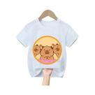 Camiseta Infantil De Manga Curta Com Estampa De Capivara Para Meninos E Meninas, Tendência De Verão, Camiseta Infantil De Manga Curta Com Estampa De Capivara Para Meninos E Meninas, Tendência De Verão,