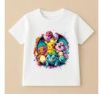 Camiseta Infantil Desenho Pokemon 100% Algodao Modelo 1