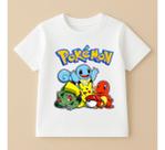 Camiseta Infantil Desenho Pokemon 100% Algodao Modelo 3