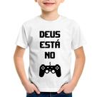 Camiseta Infantil Deus está no controle - Foca na Moda