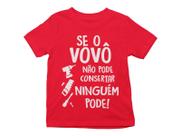 Camiseta Infantil Dia dos Pais Presente Vovô Avô Vermelho
