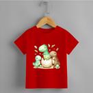 Camiseta Infantil Dinossauro Estampada "3 Dinos" Personalizadas 100% Algodão Camiseta Infantil Dinossauro Estampada "3 Dinos" Personalizadas 100% Algodão