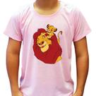Camiseta Infantil Disney Personagens Rei Leão Simba e Mufasa