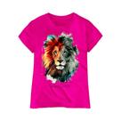 Camiseta infantil e Adulto Leão de Juda Blusa unissex Rosa Envio Imediato