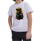 Camiseta Infantil Esqueleto pixador com mascara