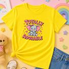 Camiseta Infantil Estampa Elefantinha Totally Adorable 1545 Animais Crianças Adorável Fofo Delicado