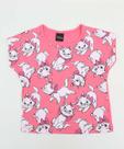 Camiseta Infantil Estampa Marie Disney Tam 1 a 3 Rosa-66206