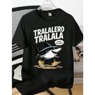 Camiseta Infantil Estampa Tralalero Tralala Tubarão Moda Kids Adolescente Confortável Casual Dia A