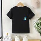 Camiseta Infantil Estampada Casual Algodão Leve Preto e Branco Ideal Para Meninos e Meninas