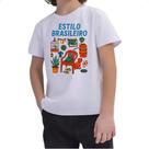 Camiseta Infantil Estilo brasileiro