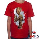 Camiseta Infantil Eu Sou Groot 100% Algodão Guardiões da Galáxia I Am Groot Geeko