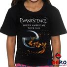 Camiseta Infantil Evanescence 100% Algodão South America Tour 2023 Rock Geeko