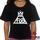 Camiseta Infantil Fall Out Boy 100% Algodão FOB Rock Geeko Camiseta Infantil Fall Out Boy 100% Algodão FOB Rock Geeko
