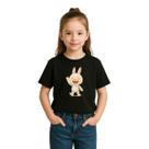 Camiseta Infantil Feminina Labubu Branco Alegre Lançamento