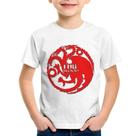 Camiseta Infantil Fire and Blood Targaryen - Foca na Moda Camiseta Infantil Fire and Blood Targaryen - Foca na Moda