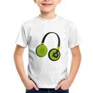 Camiseta Infantil Headphone Verde - Foca na Moda