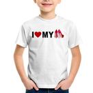 Camiseta Infantil I Love My Shoes - Foca na Moda Camiseta Infantil I Love My Shoes - Foca na Moda