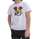 Camiseta Infantil Jack Russell Terrier Watercolor Arte