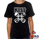 Camiseta Infantil Kiss 100% Algodão Banda Rock Geeko