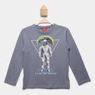Camiseta Infantil Kyly Manga Longa Space Menino
