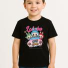 Camiseta Infantil Labubu Carro Estampa Inedita Lançamento
