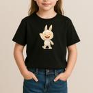Camiseta Infantil Labubu Sorrindo Menina Algodao Lancamento