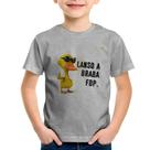 Camiseta Infantil Lanso a braba fdp - Foca na Moda